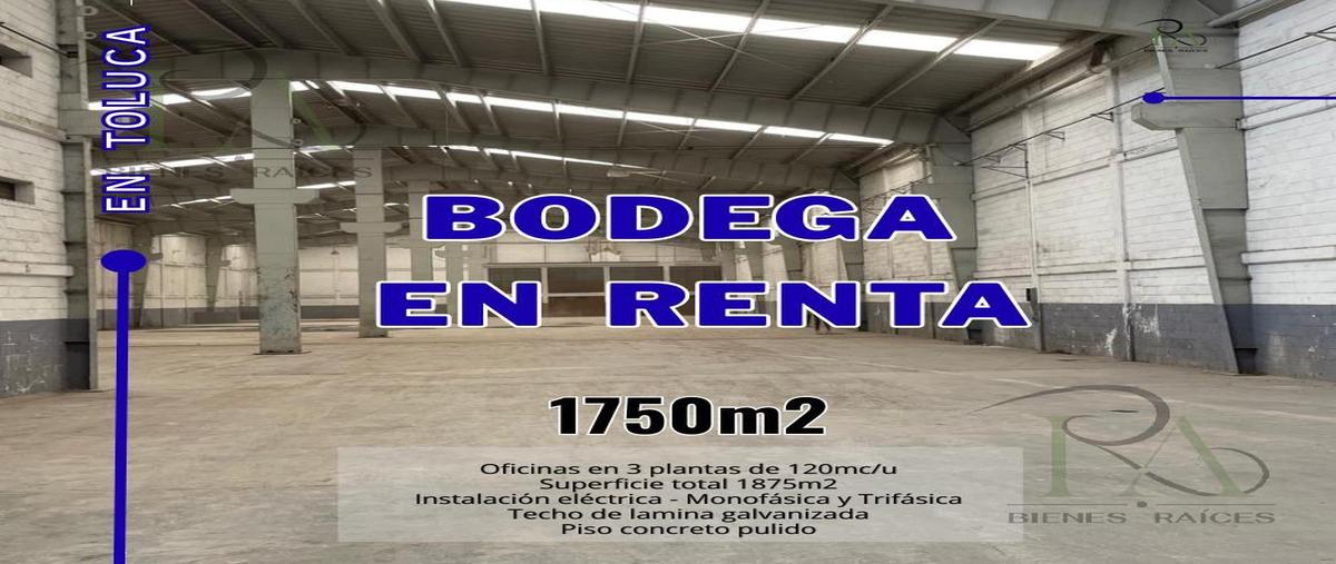 Foto de bodega en , toluca, toluca, méxico, 30650436 foto 01 Foto de bodega en renta en , toluca, toluca, méxico, 30650436 No. 01