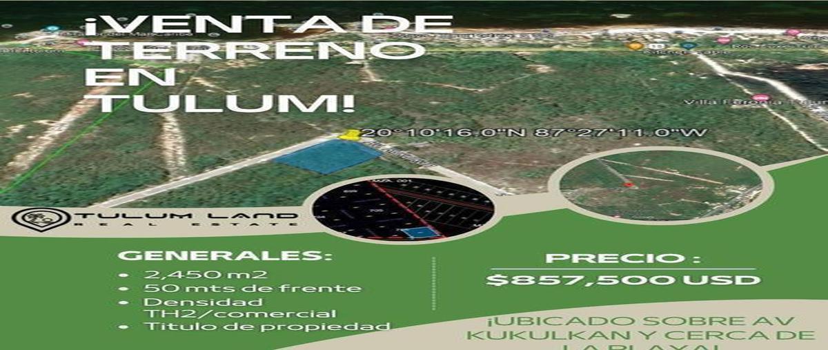 Foto de terreno habitacional en , tulum centro, tulum, quintana roo, 0 foto 01 Foto de terreno habitacional en venta en , tulum centro, tulum, quintana roo, 0 No. 01