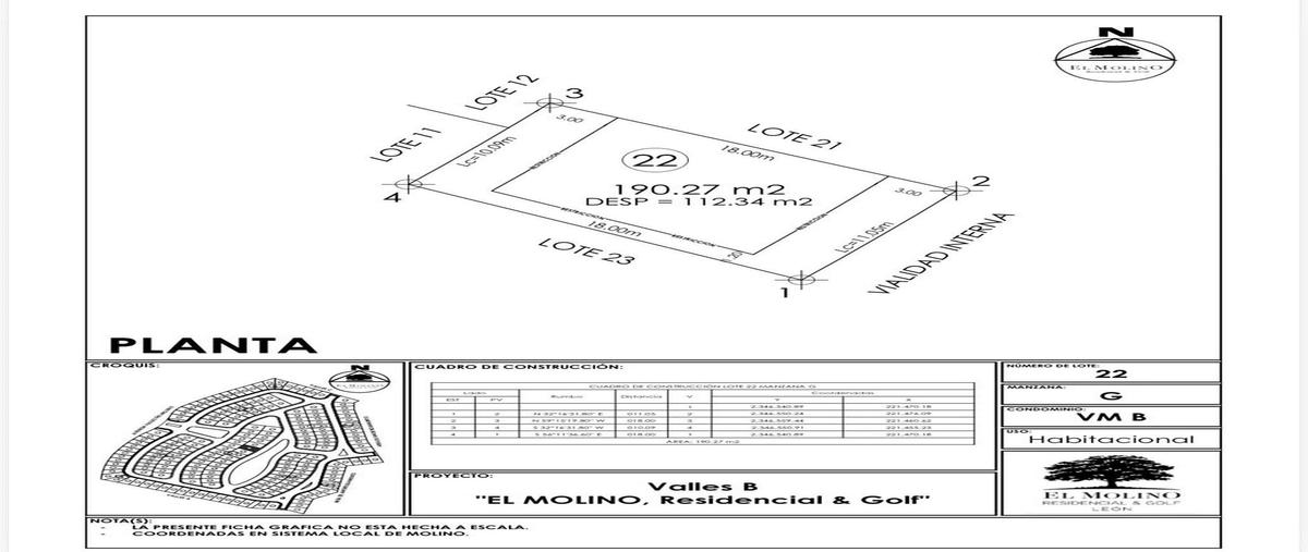 Foto de terreno habitacional en venta en valles del molino b , el molino residencial y golf, león, guanajuato, 0 No. 03