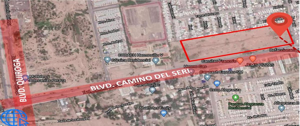 Foto de terreno habitacional en venta en  , villa residencial bonita, hermosillo, sonora, 0 No. 01