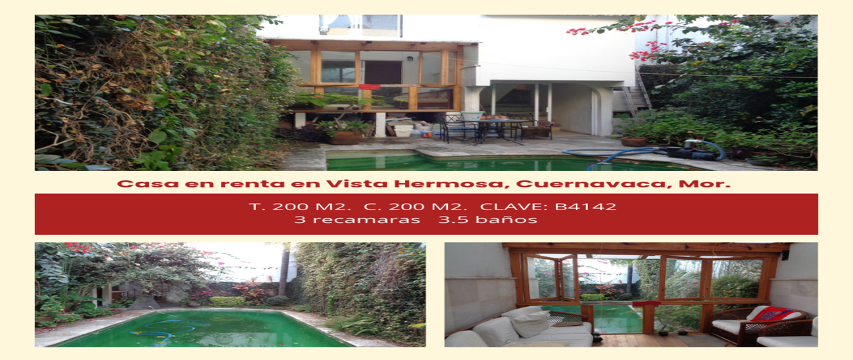 Foto de casa en , vista hermosa, cuernavaca, morelos, 28874370 foto 01 Foto de casa en renta en , vista hermosa, cuernavaca, morelos, 28874370 No. 01