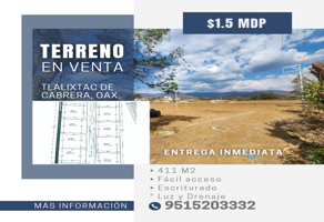Foto de inmueble en Camino de La Cruz, Col. Fraternidad Serrana C.P. 68270, Tlalixtac de Cabrera