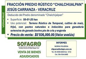 Foto de inmueble en FRACCION DEL PREDIO RUSTICO DEDUCIDO CHALCHIJALPA #-Int. -, Col. Jesús Carranza C.P. 96950, Jesús Carranza