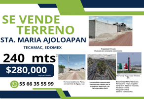 Foto de inmueble en El tanque #s/n, Col. Santa María Ajoloapan C.P. 55750, Tecámac