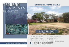Foto de inmueble en Guadalupe Victoria, Oaxaca de Juárez, Oax., Col. Ejido Guadalupe Victoria C.P. 68280, Oaxaca de Juárez