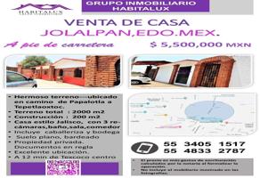 Foto de inmueble en Calle Hidalgo #s/n, Col. La Concepción Jolalpan C.P. 56070, Tepetlaoxtoc