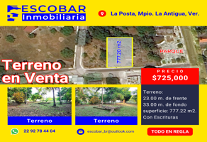 Foto de inmueble en 91685 La Posta, Ver. #s/n, Col. La Posta C.P. 91685, La Antigua