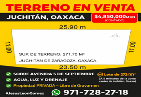 Foto de inmueble en 5 de Septiembre Colonia Centro #s/n, Col. 1a Sección C.P. 70000, Heroica Ciudad de Juchitán de Zaragoza