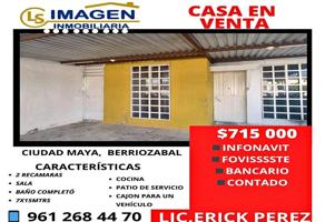 Foto de inmueble en calle napiniaca #s/n, Col. Ciudad Maya C.P. 29130, Berriozábal