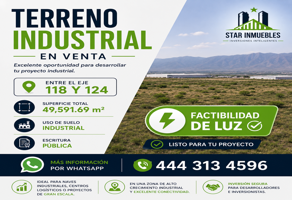 Foto de inmueble en Eje 124, Industrial San Luis, 78395 San Luis Potosí, S.L.P., Col. Industrial San Luis C.P. 78395, San Luis Potosí