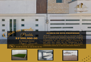 Foto de inmueble en Vicente Ferrer, Col. Concepción Guadalupe C.P. 72450, Puebla