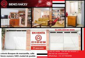 Foto de inmueble en Calle Limón 5005 #5005, Col. Bosques de Manzanilla C.P. 72307, Puebla