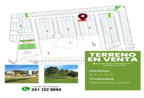 Foto de inmueble en Lote 8 Manzana 9 Residencial Campesinos, Col. Ciudad Guzmán Centro C.P. 49000, Zapotlán el Grande
