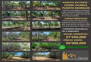 Foto de inmueble en Autopista Mérida - Cancún, KM 1.5, Leona Vicario, CP 77540, Puerto Morelos #KM 1,5, L Vicario, Col. Leona Vicario C.P. 77590, Puerto Morelos