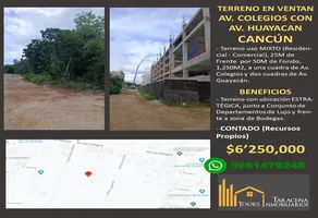 Foto de inmueble en SM 307, Mz 60, Lt 01, Av. Colegios y Av. Huayacvan #Lt 01, Col. Supermanzana 312 C.P. 77533, Benito Juárez