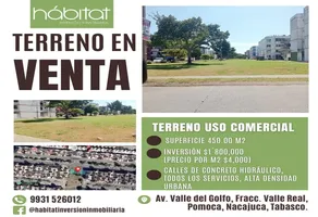 Foto de inmueble en Av. Valle del Golfo #1, Col. Pomoca Valle Real C.P. 86247, Nacajuca
