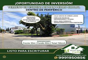 Foto de inmueble en Terreno en Esquina de 726m2 en San Pedro Cholul Dentro de Periférico #194, Col. San Pedro Cholul C.P. 97138, Mérida