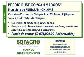 Foto de inmueble en PREDIO RUSTICO SAN MARCOS #s/n, Col. Cales de Chiapas C.P. 30548, Pijijiapan