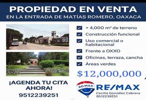 Foto de inmueble en Calzada hombres ilustres esquina calle Rafael del, Col. Matías Romero Centro C.P. 70300, Matías Romero Avendaño