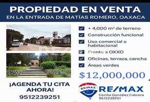 Foto de inmueble en Calzada hombres ilustres esquina calle Rafael del toro y ayuntamiento 1109, Col. Matías Romero Centro C.P. 70300, Matías Romero Avendaño