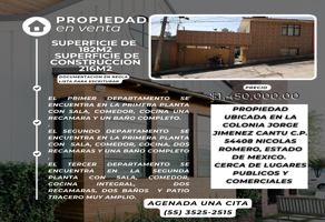 Foto de inmueble en Nicolás Romero  #CP 54408Int. CP 54408, Col. Jorge Jiménez Cantú C.P. 54408, Nicolás Romero