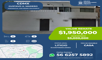 Foto de inmueble en Paranagua , San Pedro Zacatenco, Gustavo A. Madero, 07369 Ciudad de México, CDMX, Col. Residencial Zacatenco C.P. 07369, Gustavo A. Madero