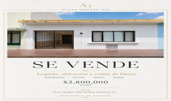 Foto de inmueble en Alvaro Obregón 1608, Terminal, 64580 Monterrey, N.L. #1608, Col. Terminal C.P. 64580, Monterrey