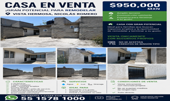 Foto de inmueble en Vista Hermosa, 54414 Cdad. Nicolás Romero, Méx. #s/n, Col. Ampliación Vista Hermosa C.P. 54414, Nicolás Romero
