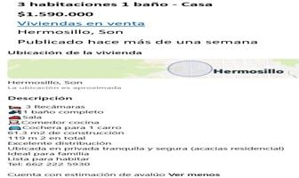Foto de inmueble en Acacia Colorada  #12, Col. Acacia Residencial C.P. 83177, Hermosillo