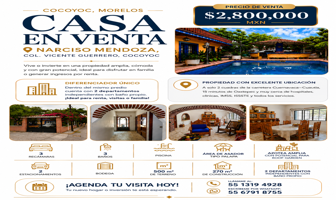 Foto de inmueble en Narciso Mendoza, Vicente Guerrero, 62736 Cocoyoc, Mor., Col. Villas de Cocoyoc C.P. 62736, Yautepec