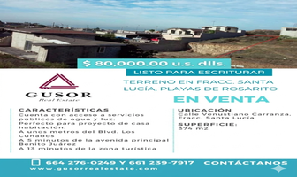 Foto de inmueble en s/n, Col. Santa Lucia C.P. 22705, Playas de Rosarito