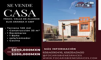 Foto de inmueble en elio aranda #4307, Col. Valle de Allende C.P. 32575, Juárez