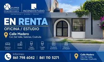 Foto de inmueble en Francisco I. Madero #1262, Col. Del Valle C.P. 26788, Sabinas