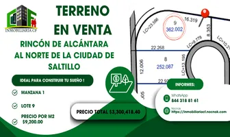 Foto de inmueble en Sin nombre de calle, Col. Rincón de Alcántara C.P. 25209, Saltillo