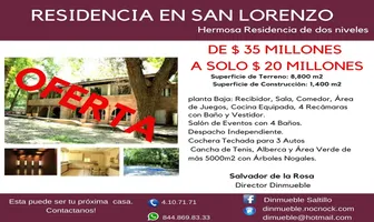 Foto de inmueble en San lorenzo #0, Col. San Lorenzo C.P. 25040, Saltillo