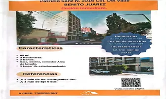Foto de inmueble en Patricio Saenz #1016, Col. Del Valle Centro C.P. 03100, Benito Juárez