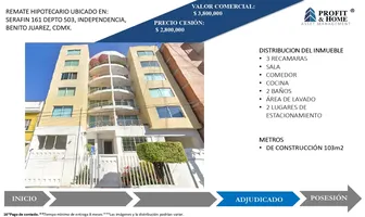 Foto de inmueble en Serafin #161Int. 503, Col. Independencia C.P. 03630, Benito Juárez