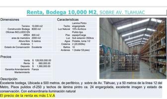 Foto de inmueble en Av tlahuac, Col. Miguel Hidalgo 4A Sección C.P. 14250, Tlalpan