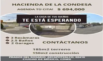 Foto de inmueble en Hacienda de la Condesa, Col. Prados del Rosario C.P. 02410, Azcapotzalco
