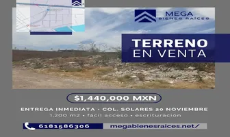 Foto de inmueble en Col. Solares 20 de Noviembre  #S/N, Col. Solares Veinte de Noviembre C.P. 34287, Durango