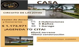 Foto de inmueble en Circuito de las joyas #30, Col. Joyas de Ixtapa C.P. 40880, Zihuatanejo de Azueta