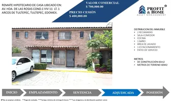 Foto de inmueble en Av. Hda.  de las rosas #Cond. 1Int. 11, Col. Arcos Tultepec C.P. 54987, Tultepec