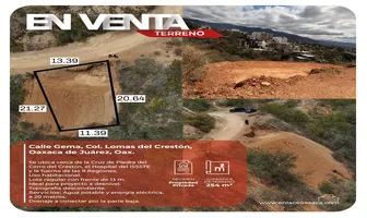Foto de inmueble en Gema #S/N, Col. Lomas Del Creston C.P. 68024, Oaxaca de Juárez