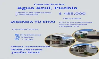 Foto de inmueble en privada 7 a sur, Col. Prados Agua Azul C.P. 72430, Puebla