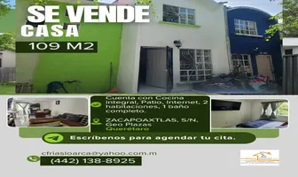 Foto de inmueble en ZACAPOAXTLAS, Col. Geo Plazas C.P. 76116, Querétaro