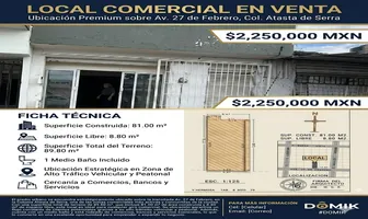 Foto de inmueble en 27 de febrero #2404, Col. Atasta de Serra C.P. 86100, Centro