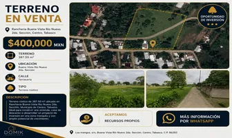 Foto de inmueble en Los mangos #s/n, Col. Buena Vista Río Nuevo 2a Sección C.P. 86283, Centro