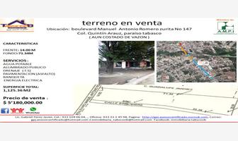 Foto de inmueble en boulevar manuel antonio romero zurita #147Int. s/n, Col. Quintín Arauz C.P. 86608, Paraíso