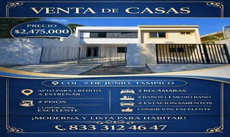 Foto de inmueble en otilio alvarez #100, Col. 2 de Junio C.P. 89327, Tampico