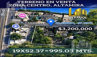 Foto de inmueble en Venta DE Terreno DE 995 Metros EN Zona Centro, Altamira, Col. Altamira Centro C.P. 89600, Altamira